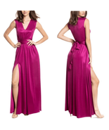 DRESS THE POPULATION Krista Floor Length Gown, Dark Magenta, Medium, NWT - $158.02