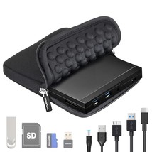 External Cd Dvd +/-Rw Drive With Sd Card Reader + Usb Ports + Carrying C... - £51.77 GBP