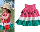 NWT Watermelon Girls Sleeveless Pink Ruffle Dress 5T - £10.41 GBP