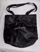 Philosophy BLACK Tote Bag Purse Snap Front Pocket 15x15x12 New - $278.66 MXN