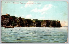 Todd&#39;s Testa Eastport Maine Me 1907 DB Cartolina Più Orientale Punto IN USA K2 - £2.39 GBP