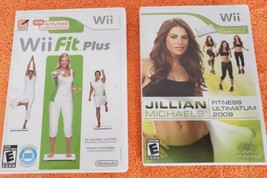 Wii Fit Plus &amp; Jillian Michael Fitness Ultimatum 2009 no manuals (bc1) - £4.76 GBP