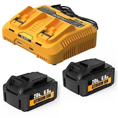 2Pack 20V MAX Batteries and Charger Replacement for Dewalt 20V Battery w... - $174.25