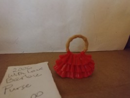 2006 Barbie With Love Red Ruffles Purse - $5.00