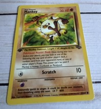 Mankey Pokemon TCG 1st Edition 55/64 Common Junle LP - £1.36 GBP