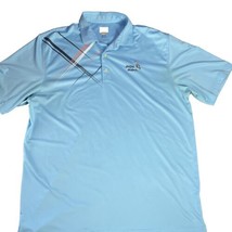 Greg Norman Men’s 2XL Short Sleeve Blue Golf Shirt Play Dry Logo Golfing - £7.94 GBP