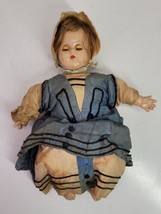 Antique Madame Alexander Composite Cloth Doll Sleepy Eyes Lashes 12&quot; Clothing - £30.44 GBP