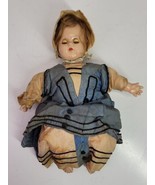 Antique Madame Alexander Composite Cloth Doll Sleepy Eyes Lashes 12&quot; Clo... - £30.88 GBP
