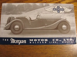 1951 Morgan Plus Four Original Brochure, Two Seater, Coupe - $59.40