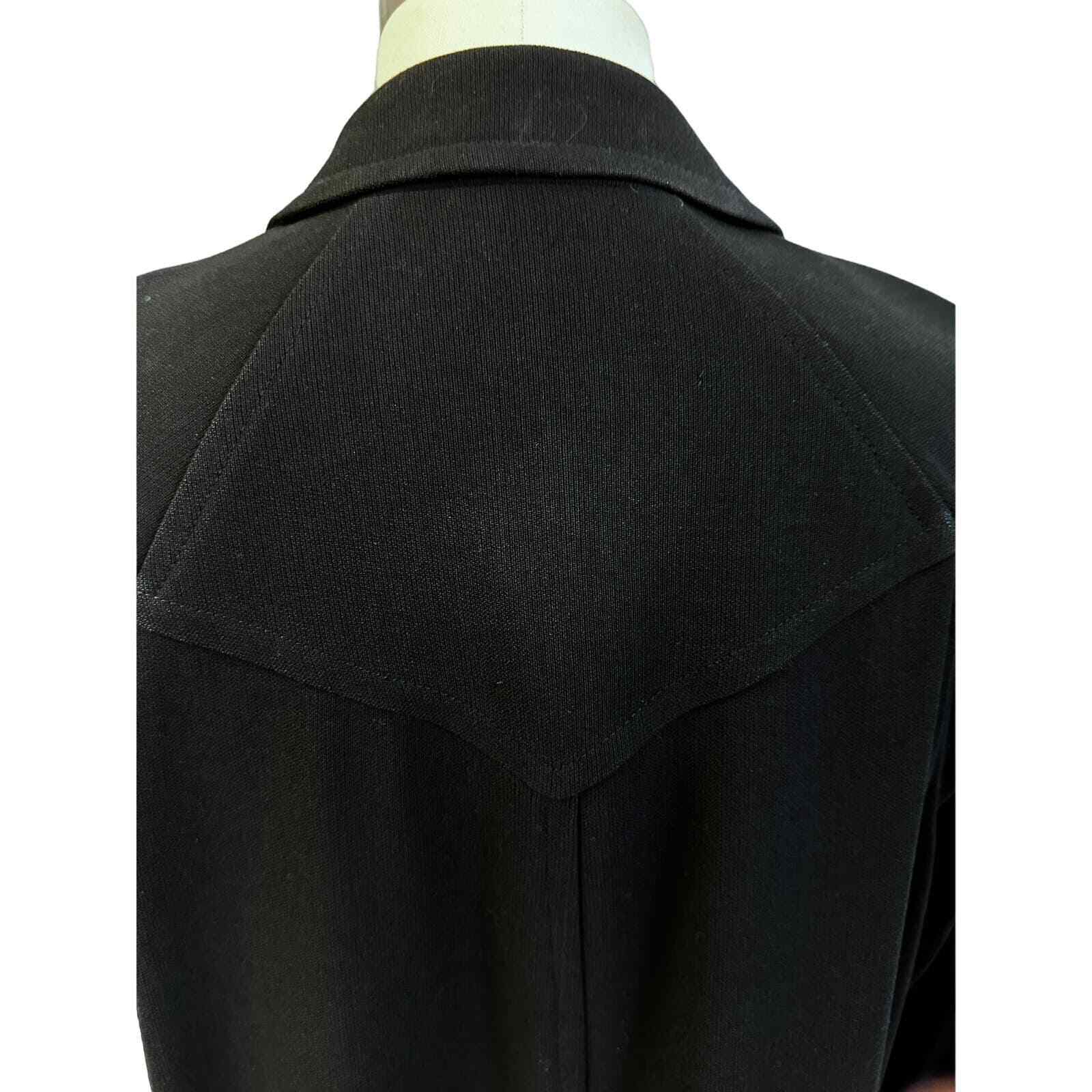 VTG Isaac Mizrahi New York Black Wool Blend Car Coat Swing Jacket Sz 8 S/M Item image 7