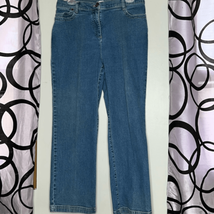 Christopher &amp; Banks straight leg stretch denim jeans size 12 - £7.81 GBP