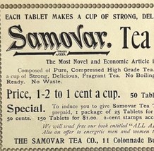 Samovar Tea Tablets 1894 Advertisement Victorian Hot Beverage Pills ADBN1y - $19.99