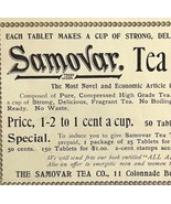 Samovar Tea Tablets 1894 Advertisement Victorian Hot Beverage Pills ADBN1y - £15.95 GBP