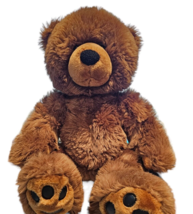Build A Bear Brown BAB Maple Brown Teddy Plush Stuffed Bear Black Padded... - $44.54