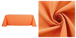 72x120 ORANGE RECTANGLE POLYESTER TABLECLOTH Wedding Party Catering Linens - $38.99