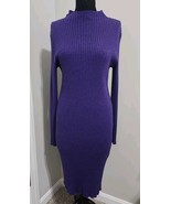 Lauren Ralph Lauren Vtg Merino Wool Maxi Sweater Purple Dress XL Body Sh... - $79.57 CAD