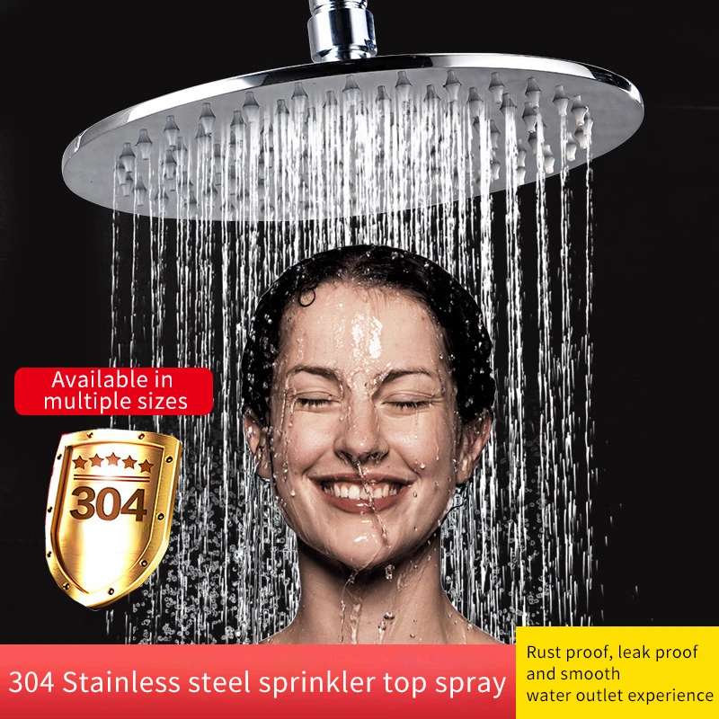 House Home 304 Stainless Steel Chrome Shower Head Rainfall Shower Head Ultra-thi - $32.00