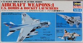 Hasegawa Aircraft Weapons:1 U.S. Bombs &amp; Rocket Launchers 1/72 Scale X72-1 - $13.75