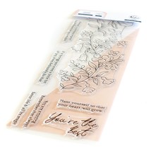 Pinkfresh Studio Clear Slimline Stamp Set 4&quot;X12&quot;-W - $23.99