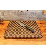 End Grain Cutting Board 10.5in x 16in 1 3/8&quot; Thick Butcher Block Chopping - £175.16 GBP