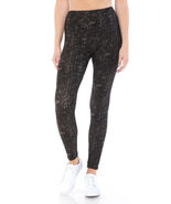 Women's Yoga Style Banded Lined Multi Printed Knit Legging With High Waist - $8.00