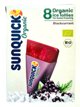 Sunquick Sun Lolly freezer pops from Denmark ORGANIC Blackcurrant FREE SHIP - £15.07 GBP