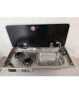 2 Burner Gas Stove Sink Combo 2*1.8KW 775*365*150/120mm GR-904RS Boat RV - £555.20 GBP+