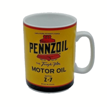 Large Pennzoil Extra Tough Film Motor Oil 32 Oz Coffee Mug by Open Roads Brands - £14.64 GBP