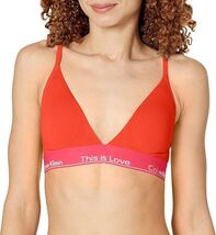 Calvin Klein Womens This is Love Lightly Lined Triangle Bra Medium Cherr... - €27,80 EUR