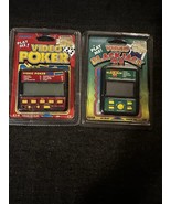Vintage Radica Pocket Poker Royal Flush 3000 And Pocket Black Jack 21 Games - $202.42 MXN