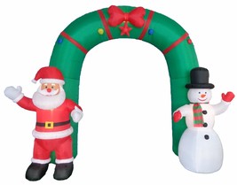 10 Foot Tall Christmas Lighted Inflatable Santa Snowman Star Archway Decoration - £119.89 GBP