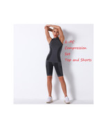  Matching Top &amp; Shorts Set   Compression Activewear Gray - $70.97 CAD