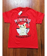Pokémon Mimikyu GOTTA CATCH &#39;EM ALL!  NWT Red Graphic License T-Shirt Ad... - $36.72 CAD