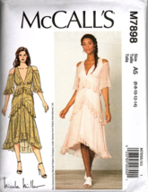 McCall&#39;s M7898 Misses 6 to 14 Nicole Miller Bare Shoulder Dress Sewing Pattern - £12.98 GBP
