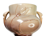 Antique Roseville Cream Peach Teasel Jardiniere Vase 4.75in Tall 6in Wid... - $149.99