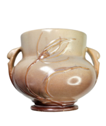 Antique Roseville Cream Peach Teasel Jardiniere Vase 4.75in Tall 6in Wid... - £117.94 GBP