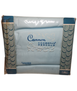 Vintage Cannon Two Sheet Set Full Bed Aqua 81x108 Combspun Percale NEW S... - $49.50