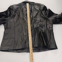 Junction West RN#92608 Women's Black Leather Buttons Jacket Size Large image 7
