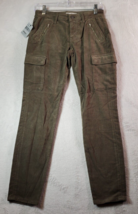 Mavi Cargo Pants Womens Size 27 Green Corduroy Pockets Flat Front Straight Leg - £17.95 GBP