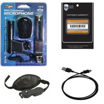 Microphone + EXT Warranty + USB + Strap for Canon EOS Rebel T8i, EOS 850D, SLR - £47.67 GBP