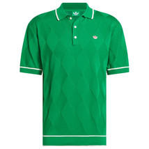 adidas Originals Men&#39;s Argyle Knit Golf Polo Green Preppy Pull Over Size... - $89.99