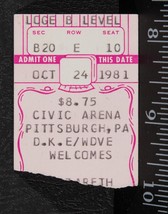Vintage Nazareth Ticket Stub October 24 1981 Pittsburgh Civic Arena tob - £27.23 GBP