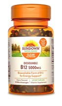 Sundown Naturals® Methylcobalamin B12 5000 mcg, 90 Microlozenges.. - £31.64 GBP