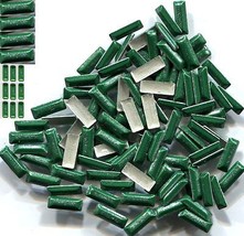 BAR Rectangle Rhinestuds Pearl Color  GREEN Hot fix    2 Gross  288 Pieces - £9.26 GBP