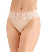 Jenni Women&#39;s XXXL 3XL Nude Wide-Lace-Waist Thong Underwear, Created for... - $12.21