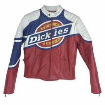 Dickies Multi Color, Biker Style Men&#39;s Leather Jacket, Limited Sizes - £272.48 GBP+