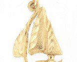 Sail boat Unisex Charm 14kt Yellow Gold 300114 - £63.00 GBP