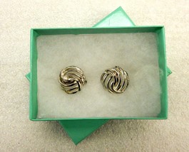 Monet Clip On Earrings, Silver Tone Love Knots, Vintage Fashion Jewelry,... - £9.92 GBP