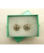 Monet Clip On Earrings, Silver Tone Love Knots, Vintage Fashion Jewelry,... - $236.74 MXN
