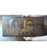 Vintage Embossed Copper Wall Decoration Argishti I of Urartu, Armenian Chekanka - $95.00